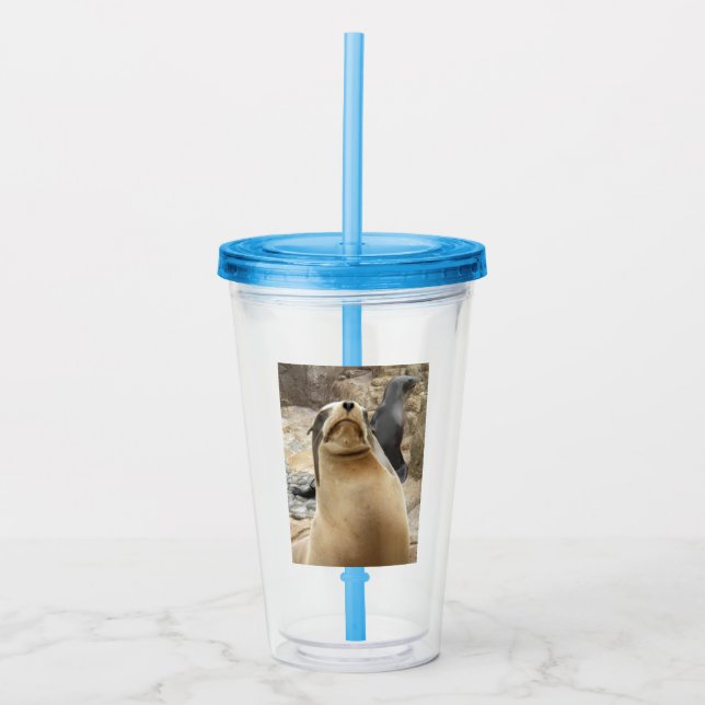 Vaso Acrílico Sonrisa de sello (Anverso)