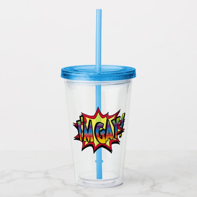 Vaso Acrílico Soy Gay Burst (Anverso)