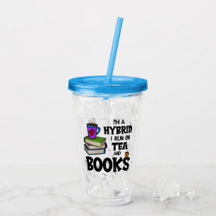 Vaso Acrílico Soy un híbrido que corro en el té y los libros