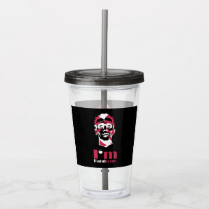 Vaso Acrílico Soy una hermosa cara abstracta