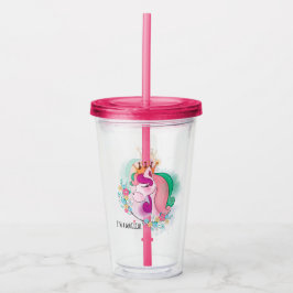 Vaso Acrílico Soy Unicornio mágico