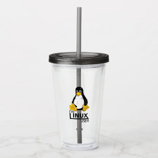 Vaso Acrílico Soy usuario de Linux
