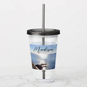 Vaso Acrílico Sparkling Blue Ocean Personalizado Namr