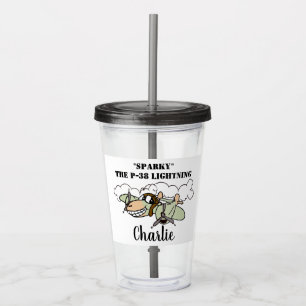 Vaso Acrílico "Sparky" el relámpago P-38