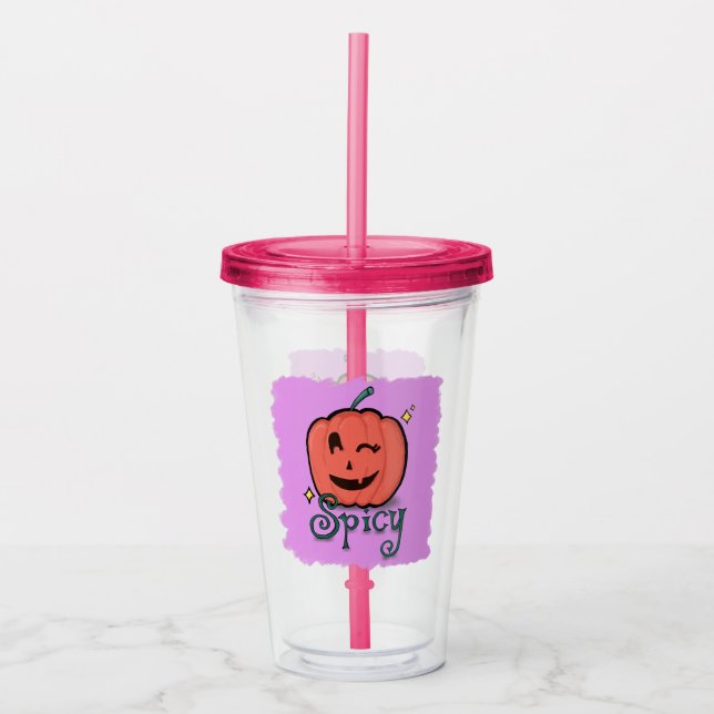 Vaso Acrílico Spicy Pumpkin Spice (Anverso)