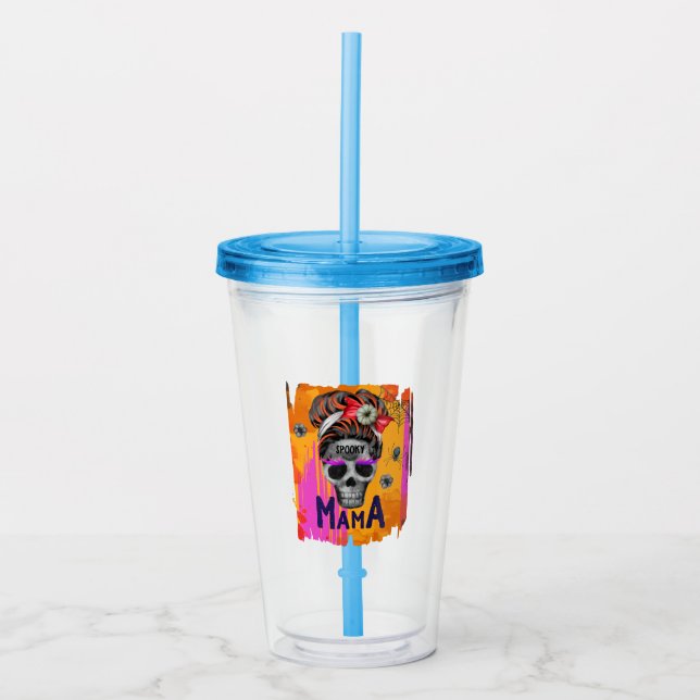 Vaso Acrílico Spooky Mama (Anverso)