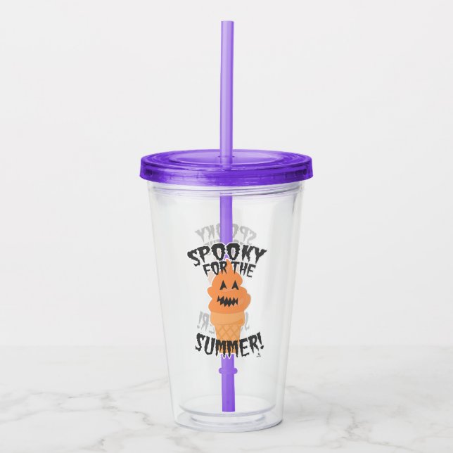 Vaso Acrílico   Spooky Summer Funny Summerween Cone Cartoon (Anverso)