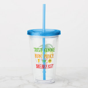 Vaso Acrílico Sr. Myers "Rum Punch For Breakfast" Acrílico Tumb