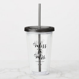 Vaso Acrílico Srta. Modern Bridal Shower Bachelorette
