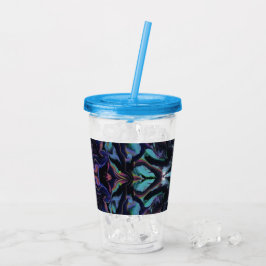 Vaso Acrílico Stained Glass Acrylic Pour Tumbler
