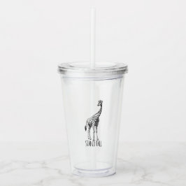 Vaso Acrílico Stand Tall Graceful Giraffe