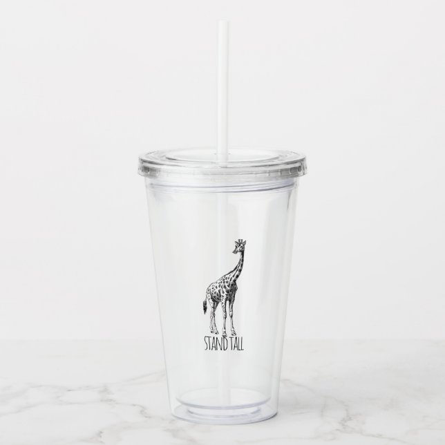 Vaso Acrílico Stand Tall Graceful Giraffe (Anverso)