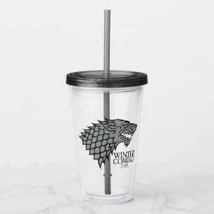 Vaso Acrílico Stark Sigil - viene el invierno