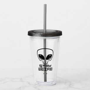 Vaso Acrílico Stay Weird Alien Head