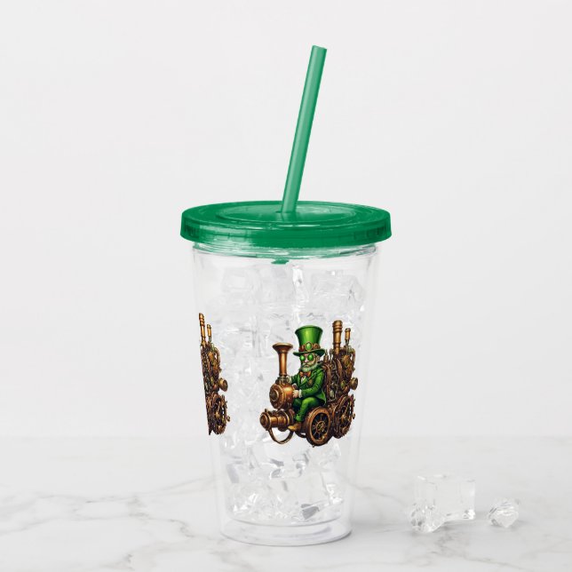 Vaso Acrílico Steampunk Leprechaun (Reverso (hielo))