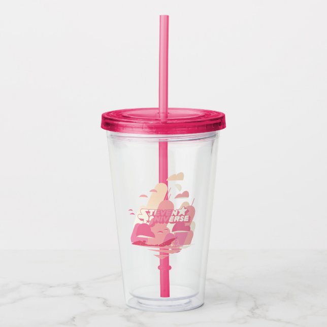 Vaso Acrílico Steven Universe | Ciudad de la playa (Anverso)
