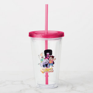 Vaso Acrílico Steven Universe Crystal Gem Group Huddle
