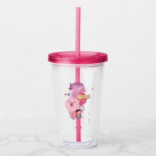 Vaso Acrílico Steven Universe Legado Rosa Quartz