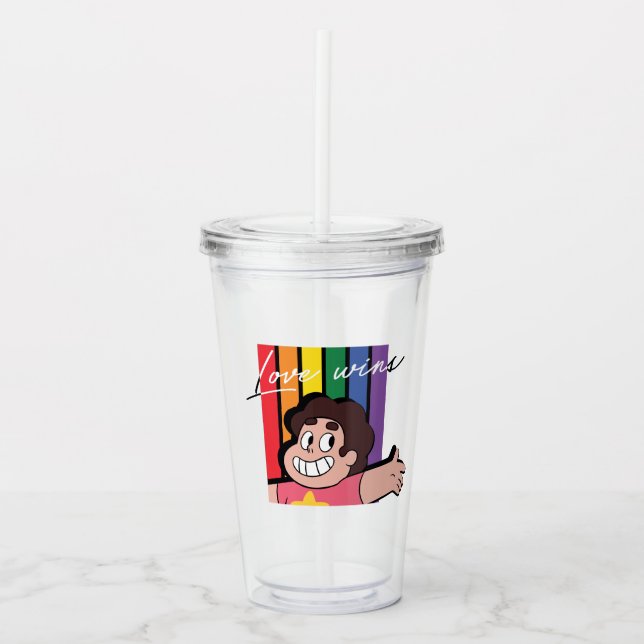 Vaso Acrílico Steven Universe - Love Wins (Anverso)
