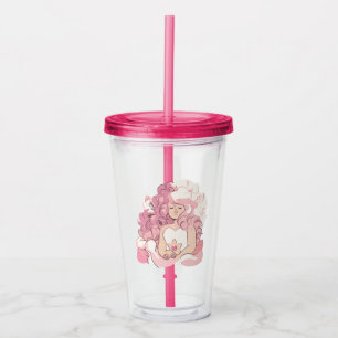 Vaso Acrílico Steven Universe Rosa de Ilustracion de cuarzo