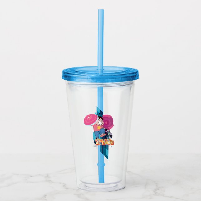 Vaso Acrílico Steven Universe | Steven serio... ¡Activa! (Anverso)