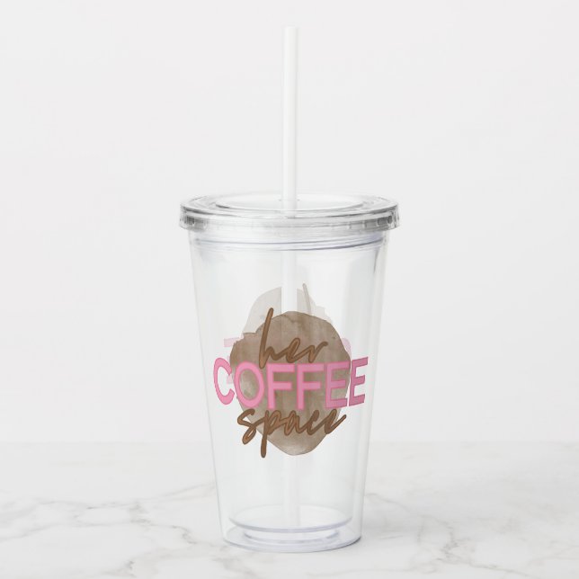 Vaso Acrílico Su espacio de café (Anverso)
