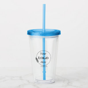 Vaso Acrílico Su logotipo Elegancia Minimalista corporativa em