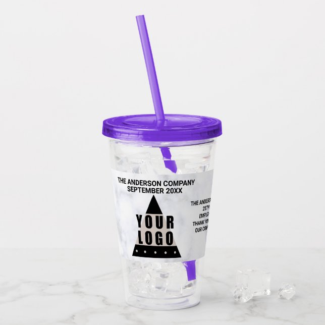 Vaso Acrílico Su promocional moderno simple del mármol del (Anverso (hielo))