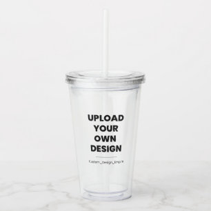 Vaso Acrílico Sube tu propio diseño aquí Plantilla personaliza