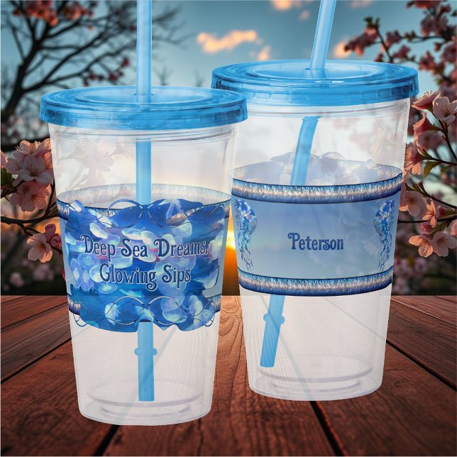 Vaso Acrílico Sueños de Mar Profundo, Sorbos Brillantes 0925 (Subido por el creador)