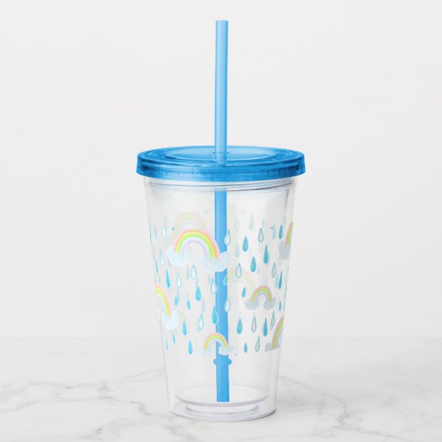 Vaso Acrílico Sueños del arcoiris (Anverso)
