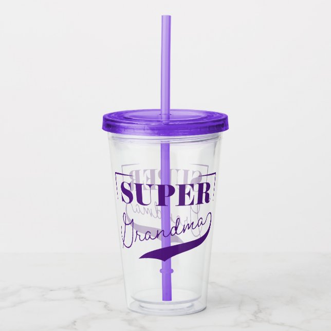Vaso Acrílico Super Abuela (Anverso)