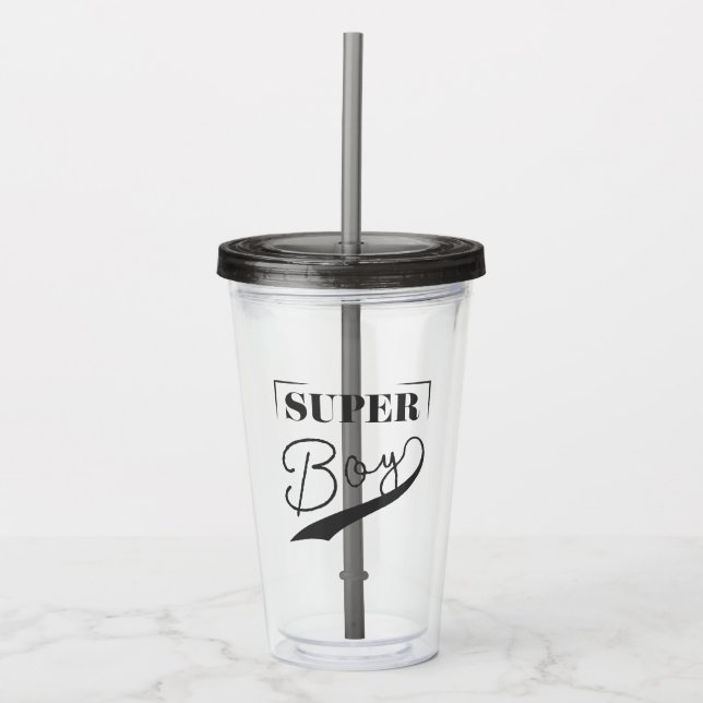 Vaso Acrílico Super Boy (Anverso)