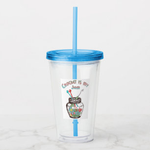 Vaso Acrílico Super Lindo “Crochet Es Mi Pasión”
