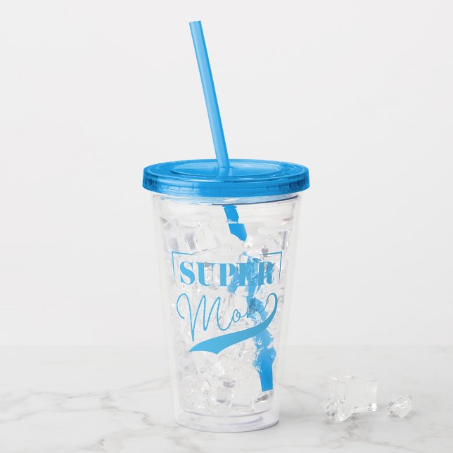 Vaso Acrílico Super Mamá (Anverso (hielo))