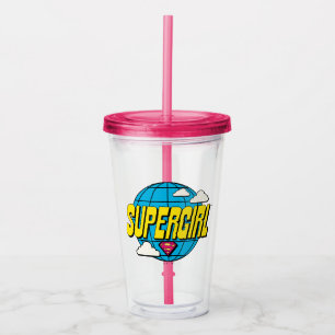 Vaso Acrílico Supergirl Gráfico Pop Global
