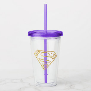 Vaso Acrílico Supergirl Studded S-Shield