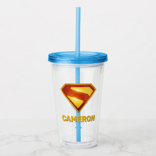 Vaso Acrílico Superman Golden S Shield Brilliance