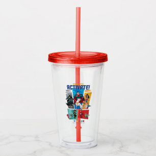 Vaso Acrílico SuperMascotas y Liga de Justicia - ¡Activa!