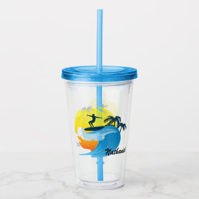 Vaso Acrílico Surfing Acrylon Tumbler (Anverso)