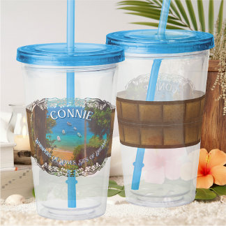 Vaso Acrílico Susurros de olas, sorbos de sueños 1017