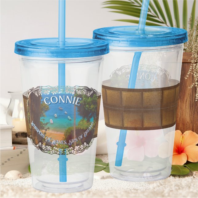 Vaso Acrílico Susurros de olas, sorbos de sueños 1017 (Subido por el creador)