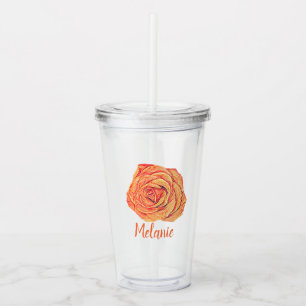 Vaso Acrílico Tangerina tropical