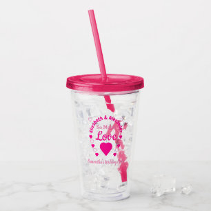 Vaso Acrílico Tanta actividad de Boda de amor