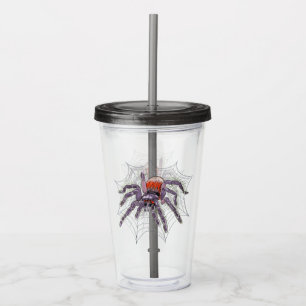 Vaso Acrílico Tarantula espeluznante en arte original web