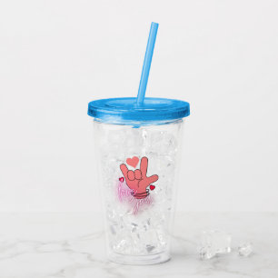 Vaso Acrílico Te amo.w
