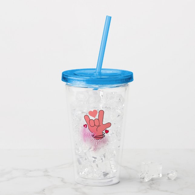 Vaso Acrílico Te amo.w (Reverso (hielo))