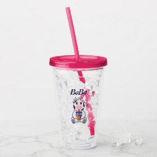 Vaso Acrílico té de burbuja de té boba