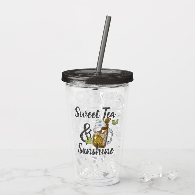 Vaso Acrílico Té dulce y sol (Reverso (hielo))