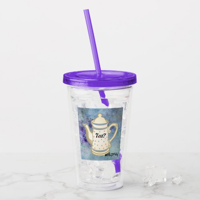 Vaso Acrílico ¿Té? #FROMily Diseño de Diner Liu de Fandom (Anverso (hielo))